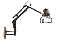 WALL LAMP ARMED BLACK BRONZ 